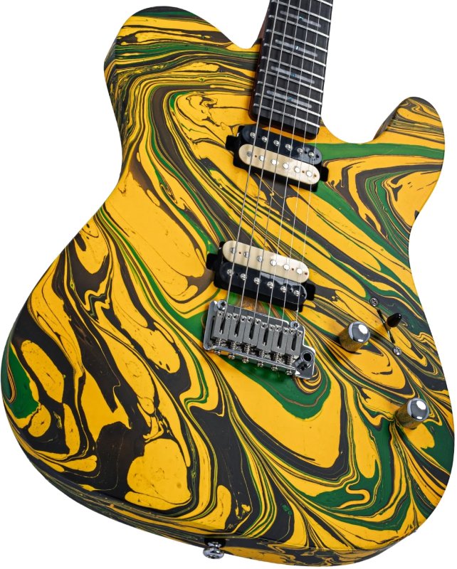Sire - Sire T7 SW T-Style Electric Guitar with LC Super-Modern Pickups, Yellow Swirl #T7-SW-YSWIRL
