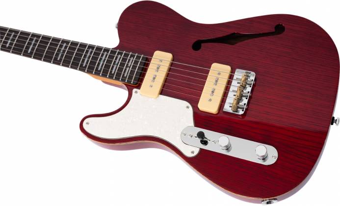 Sire - Larry Carlton Semi-Hollowbody Guitar, See-Thru Red #T7TM-STR-LH
