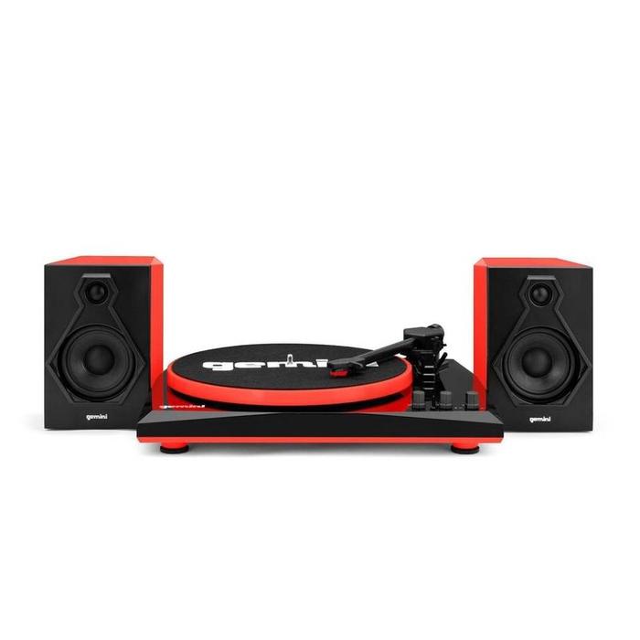 Gemini - Stereo Turntable System, Black / Red #TT-900BR