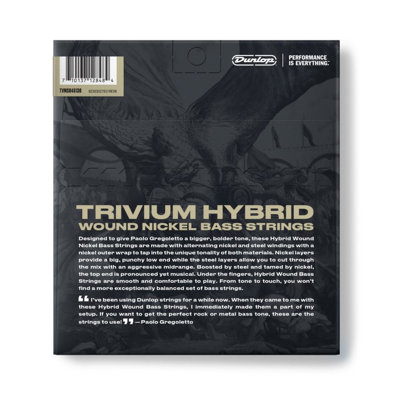 Dunlop - Trivium Hybrid Wound Nickel Bass Strings, 5 String #TVMSB45130