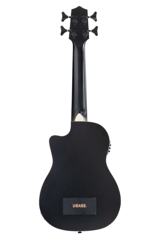Kala - Black Journeyman Acoustic-Electric U-Bass With F-Holes Ukelele Bass Guitar #UBASS-JYMN-BK-FS