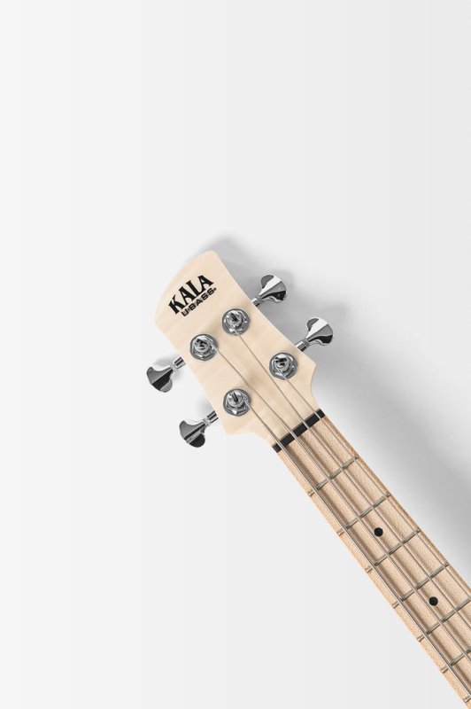 Kala - Solid Body 4-String Floral Black Burst Fretted U•BASS® #UBASS-SB-F-BKB-FS