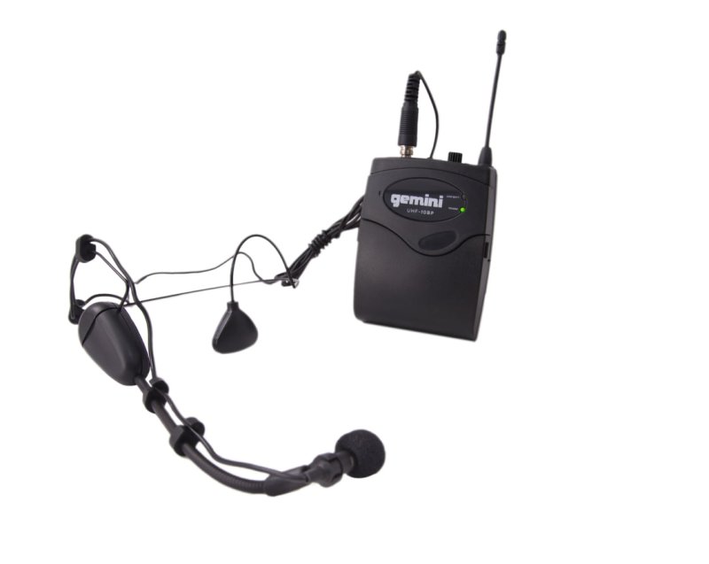Gemini - Single-channel UHF Wireless Microphone System With Headset And Lavalier Microphones, F1: 517.6 #UHF-01HL-F1