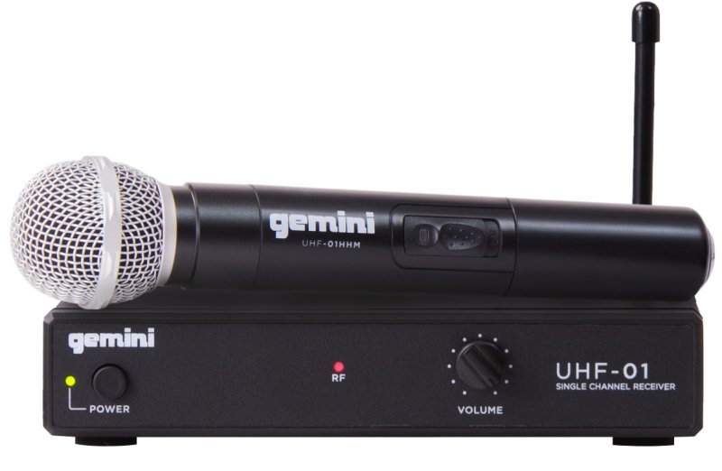 Gemini - Single-channel UHF Wireless Microphone System With Handheld Microphone, F1: 517.6 #UHF-01M-F1