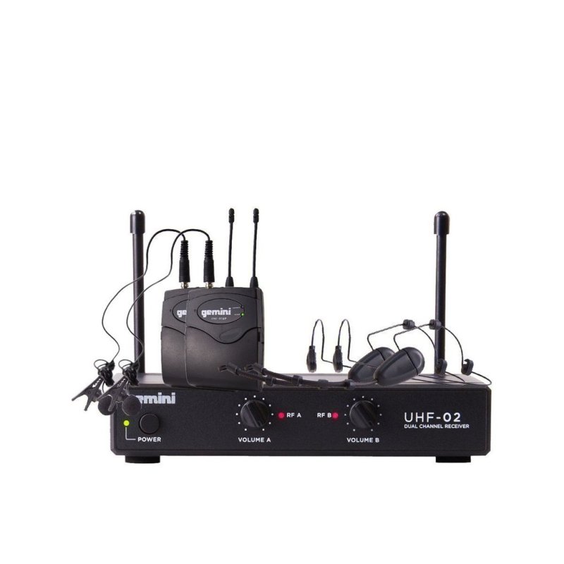 Gemini - Dual Channel Wireless Headset Lavalier Microphone System, S34 533.7+537.2 #UHF-02HL-S34