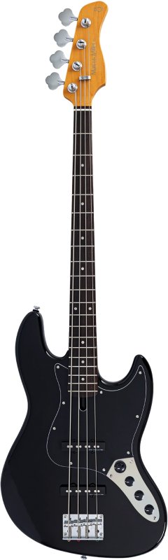 Sire - Sire V3 New Gen 4-String Jazz Bass Guitar with Marcus Standard J-Revolution Pickups, Black Satin #V3-4-NEWGEN-BKS
