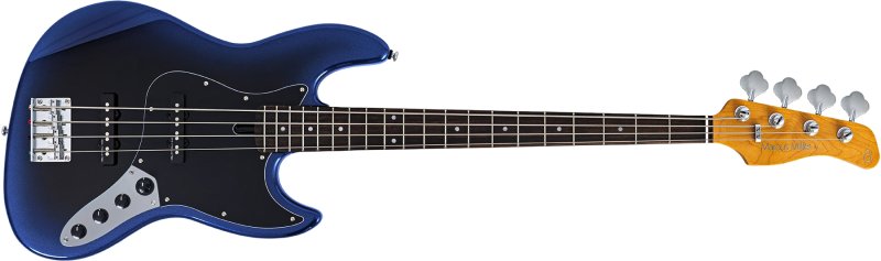 Sire - Sire V3 New Gen 4-String Jazz Bass Guitar with Marcus Standard J-Revolution Pickups, Midnight Blueburst #V3-4-NEWGEN-MBLUE