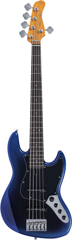Sire - Sire V3 New Gen 5-String Jazz Bass Guitar with Marcus Standard J-Revolution Pickups, Midnight Blueburst #V3-5-NEWGEN-MBB