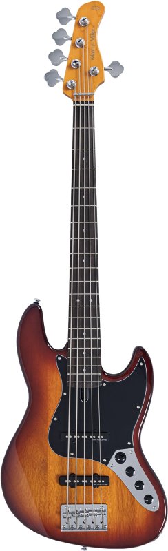 Sire - Sire V3 New Gen 5-String Jazz Bass Guitar with Marcus Standard J-Revolution Pickups, Tobacco Sunburst #V3-5-NEWGEN-TS