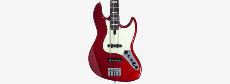 Sire - Sire V7 New Gen Jazz Bass Guitar with Marcus Super-J Revolution Pickups, Candy Apple Red #V7-ALDER-4-NEWGEN-CAR