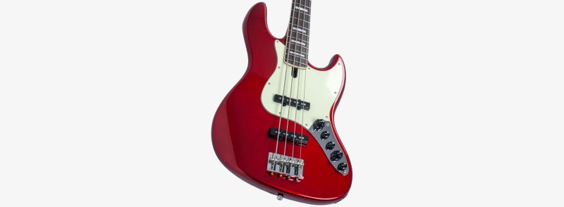 Sire - Sire V7 New Gen Jazz Bass Guitar with Marcus Super-J Revolution Pickups, Candy Apple Red #V7-ALDER-4-NEWGEN-CAR