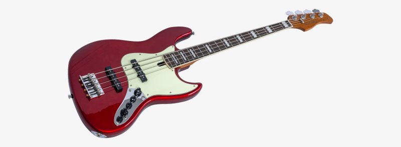Sire - Sire V7 New Gen Jazz Bass Guitar with Marcus Super-J Revolution Pickups, Candy Apple Red #V7-ALDER-4-NEWGEN-CAR