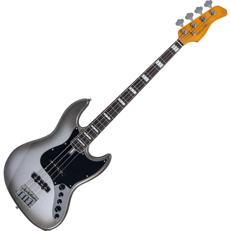 Sire - Sire V7 New Gen Jazz Bass Guitar with Marcus Super-J Revolution Pickups, Mercury #V7-ALDER-4-NEWGEN-MERCURY