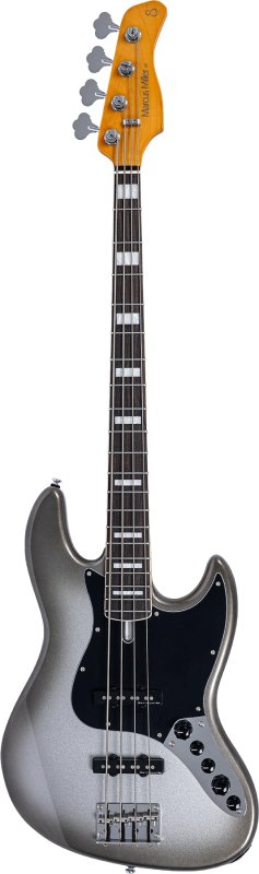 Sire - Sire V7 New Gen Jazz Bass Guitar with Marcus Super-J Revolution Pickups, Mercury #V7-ALDER-4-NEWGEN-MERCURY