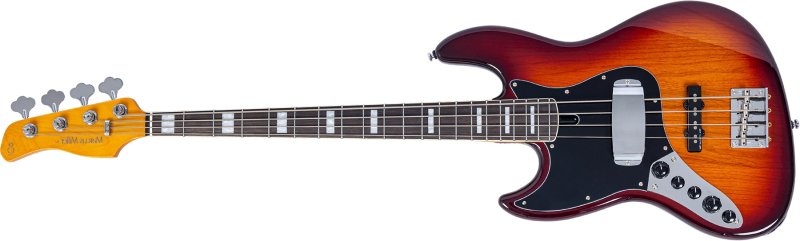 Sire - Sire V7 New Gen Left-Handed 4-String Jazz Bass Guitar with Marcus Super-J Revolution Pickups, Tobacco Sunburst #V7-ALDER-4-NEWGEN-TS-LH