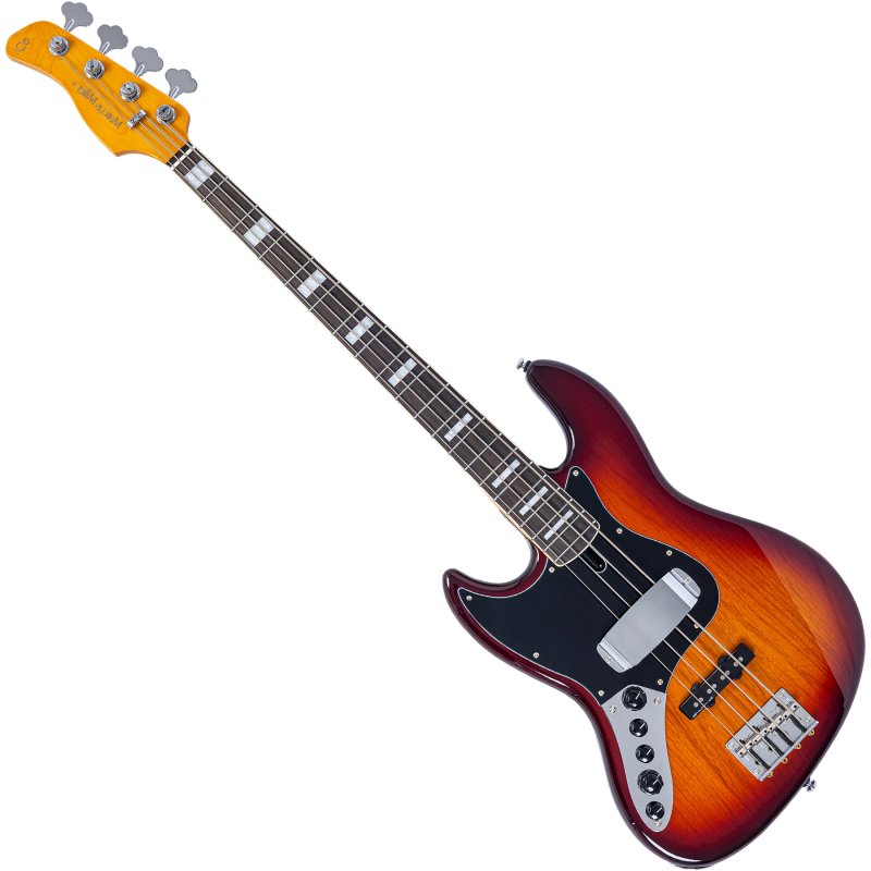 Sire - Sire V7 New Gen Left-Handed 4-String Jazz Bass Guitar with Marcus Super-J Revolution Pickups, Tobacco Sunburst #V7-ALDER-4-NEWGEN-TS-LH