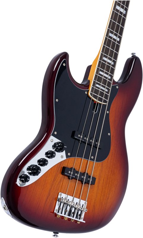 Sire - Sire V7 New Gen Left-Handed 4-String Jazz Bass Guitar with Marcus Super-J Revolution Pickups, Tobacco Sunburst #V7-ALDER-4-NEWGEN-TS-LH