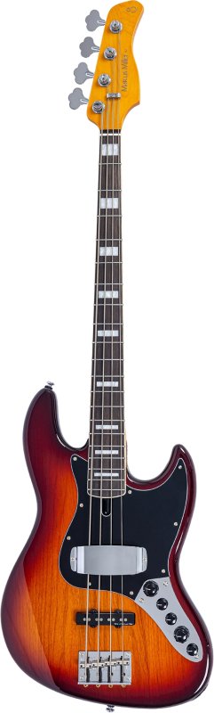 Sire - Sire V7 New Gen Jazz Bass Guitar with Marcus Super-J Revolution Pickups, Tobacco Sunburst #V7-ALDER-4-NEWGEN-TS