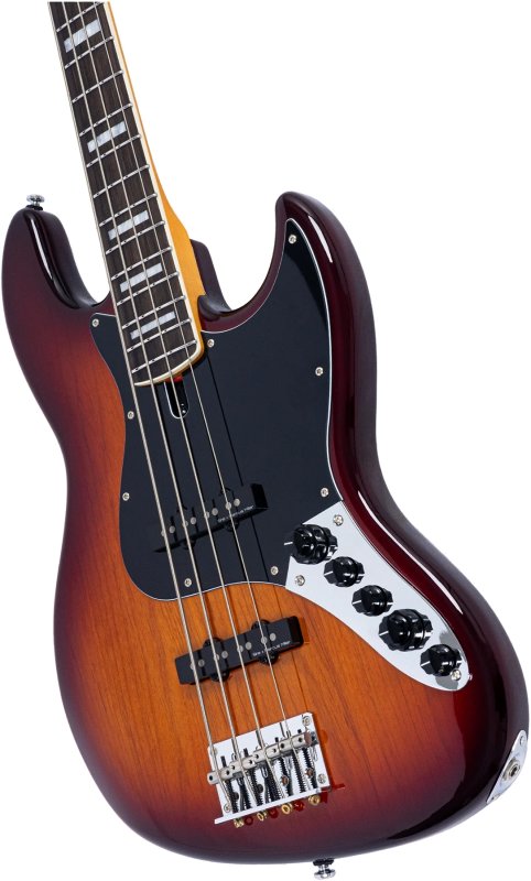 Sire - Sire V7 New Gen Jazz Bass Guitar with Marcus Super-J Revolution Pickups, Tobacco Sunburst #V7-ALDER-4-NEWGEN-TS