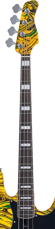 Sire - Sire V7 New Gen Jazz Bass Guitar with Marcus Super-J Revolution Pickups, Yellow Swirl #V7-ALDER-4-NEWGEN-YSWIRL