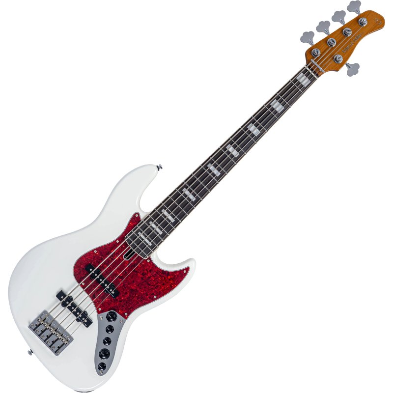 Sire - Sire V7 New Gen 5-String Jazz Bass Guitar with Marcus Super-J Revolution Pickups, Antique White #V7-ALDER-5-NEWGEN-AWH