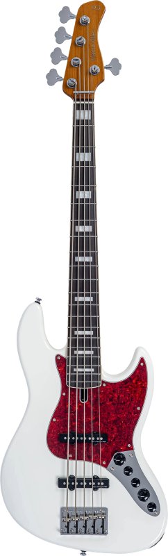 Sire - Sire V7 New Gen 5-String Jazz Bass Guitar with Marcus Super-J Revolution Pickups, Antique White #V7-ALDER-5-NEWGEN-AWH