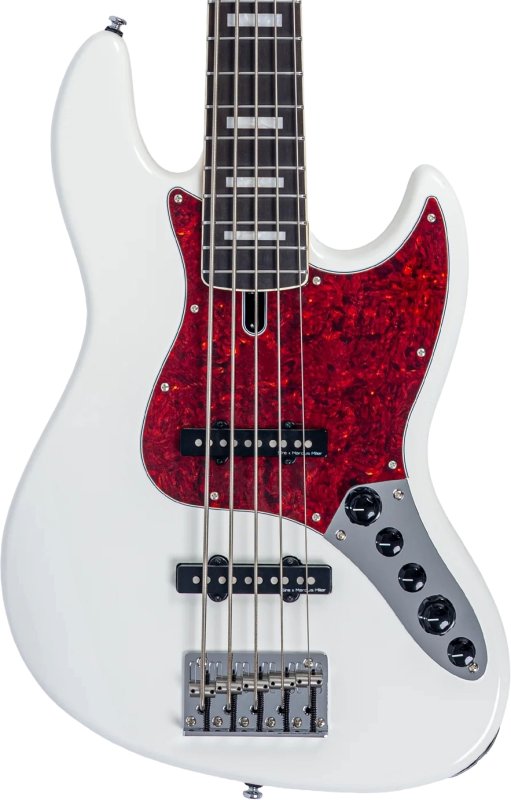 Sire - Sire V7 New Gen 5-String Jazz Bass Guitar with Marcus Super-J Revolution Pickups, Antique White #V7-ALDER-5-NEWGEN-AWH