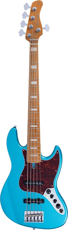 Sire - Sire V7 New Gen 5-String Jazz Bass Guitar with Marcus Super-J Revolution Pickups, Tide Pool #V7-ALDER-5-NEWGEN-TP