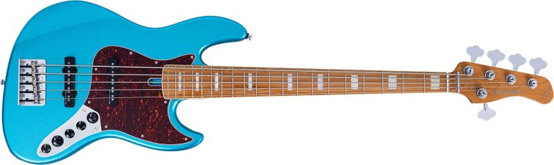 Sire - Sire V7 New Gen 5-String Jazz Bass Guitar with Marcus Super-J Revolution Pickups, Tide Pool #V7-ALDER-5-NEWGEN-TP