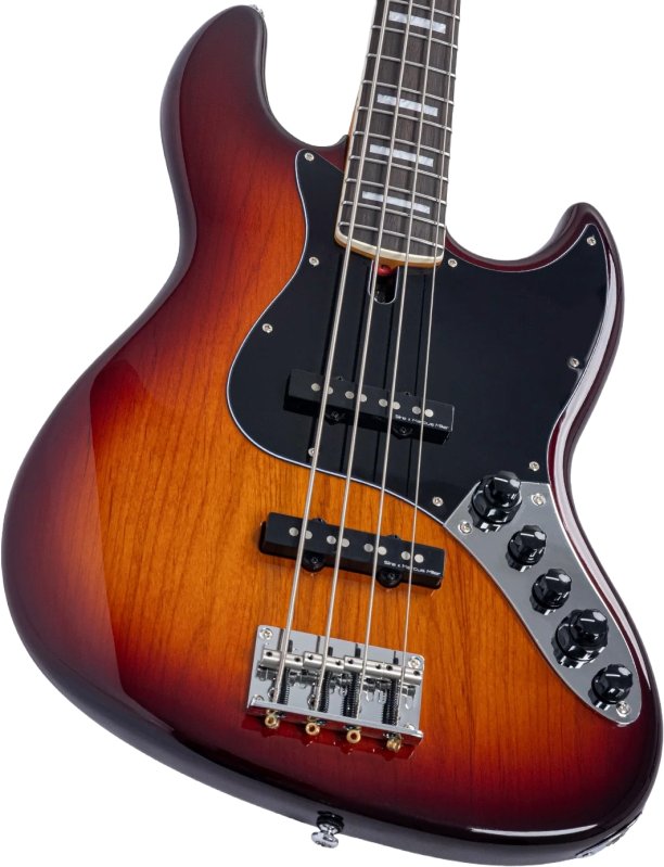 Sire - Sire V7 New Gen 5-String Jazz Bass Guitar with Marcus Super-J Revolution Pickups, Tobacco Sunburst #V7-ALDER-5-NEWGEN-TS