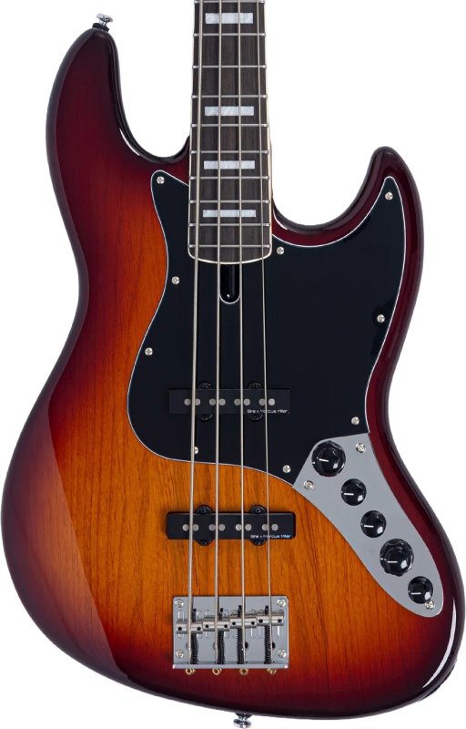 Sire - Sire V7 New Gen 5-String Jazz Bass Guitar with Marcus Super-J Revolution Pickups, Tobacco Sunburst #V7-ALDER-5-NEWGEN-TS