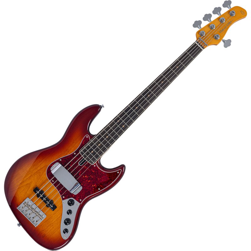 Sire - Sire V7 Vintage New Gen 5-String Jazz Bass Guitar with Marcus Vintage-J Revolution Pickups, Tobacco Sunburst #V7-VINALDER-5-NEWGEN-TS