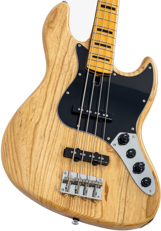 Sire - Sire V7 Vintage Ash New Gen 4-String Jazz Bass Guitar with Marcus Vintage-J Revolution Pickups, Natural #V7-VINSWAMPASH-4-NEWGEN-N