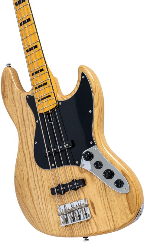 Sire - Sire V7 Vintage Ash New Gen 4-String Jazz Bass Guitar with Marcus Vintage-J Revolution Pickups, Natural #V7-VINSWAMPASH-4-NEWGEN-N