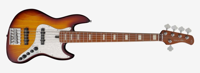 Sire - Marcus Miller V8 5-String Electric Bass With Gig Bag, Tobacco Sunburst #V8-5-TS
