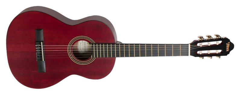 Valencia - 200 Series 3/4 Classical Acoustic Guitar, Transparent Red Satin #VC203-TWR