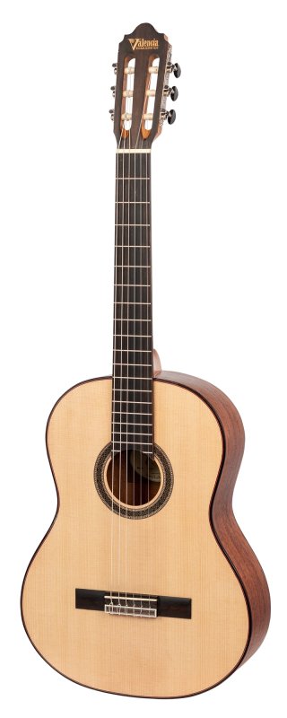Valencia - 700 Series 4/4 Size Solid Sitka Spruce Top Classical Acoustic Guitar, Natural #VC704