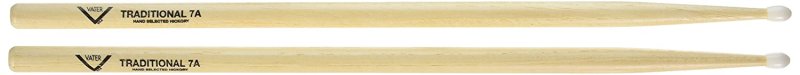 Vater Percussion - Traditional Hickory 7A Nylon Tip Drumsticks #VHT7AN