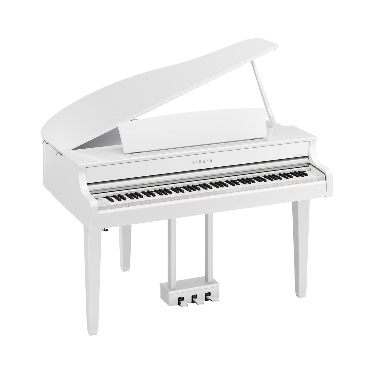Yamaha - CLP-865GP Polished White Clavinova Digital Grand Piano