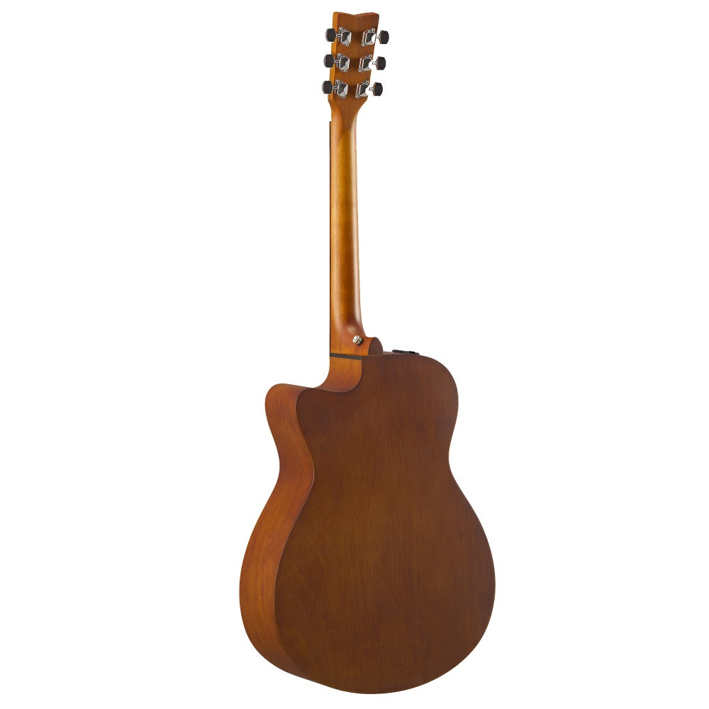 Yamaha - FSX400C Smoky Black Cutaway Concert-Style Electro Acoustic Guitar