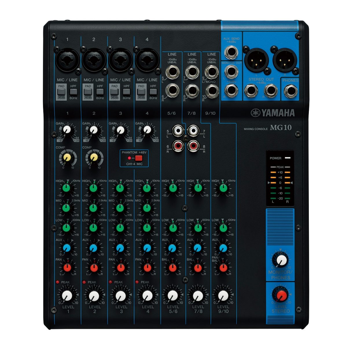 Yamaha MG10 - 10-Channel Mixing Console top