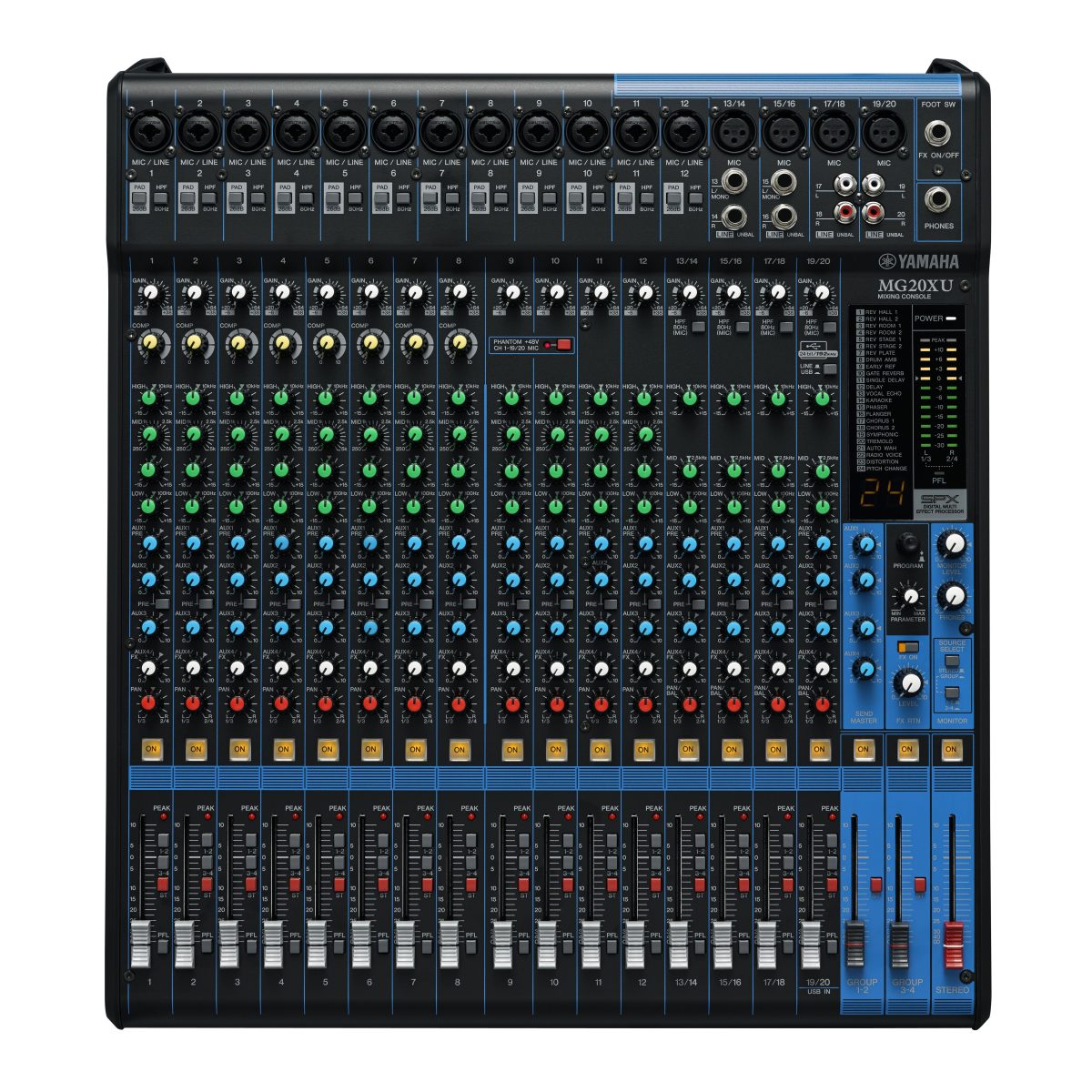 Yamaha - MG20XU 20-Channel Mixing Console w/ USB