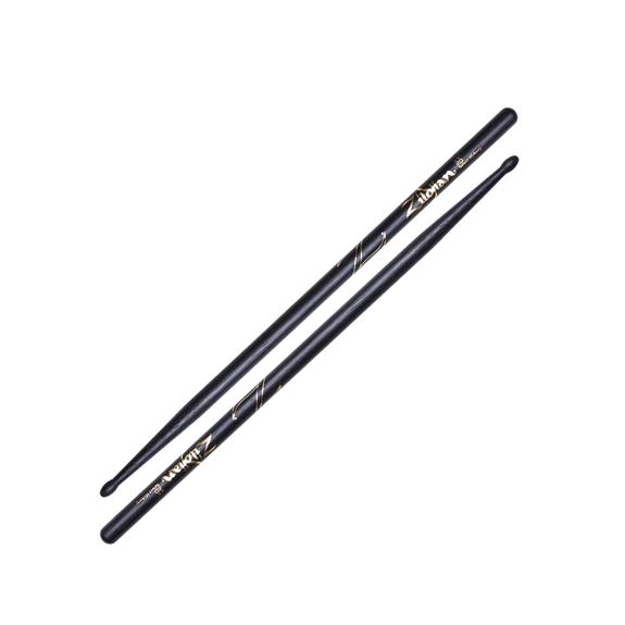 Zildjian - 5A Wood Tip Hickory Drumsticks, Black #Z5AB
