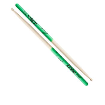 Zildjian - Super 7A Wood Tip Maple Drumsticks with Green DIP #ZS7AMDG