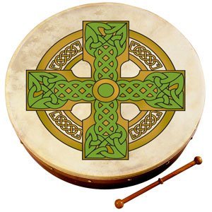 Waltons – 12″ Celtic Cross Bodhran – Cloghan Cross – 2513